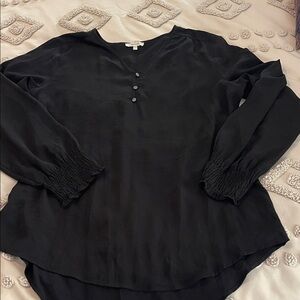 Maurices Black Blouse with Button Detail